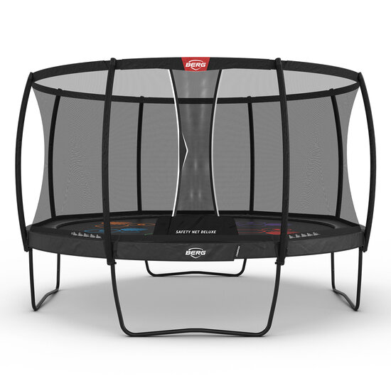 Berg Champion Regular Trampoline &Oslash;430 cm Grijs Levels met veiligheidsnet Deluxe