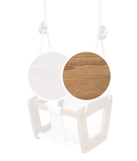 Lillagunga Schommelzitje hout Toddler *Eiken** Wit Details