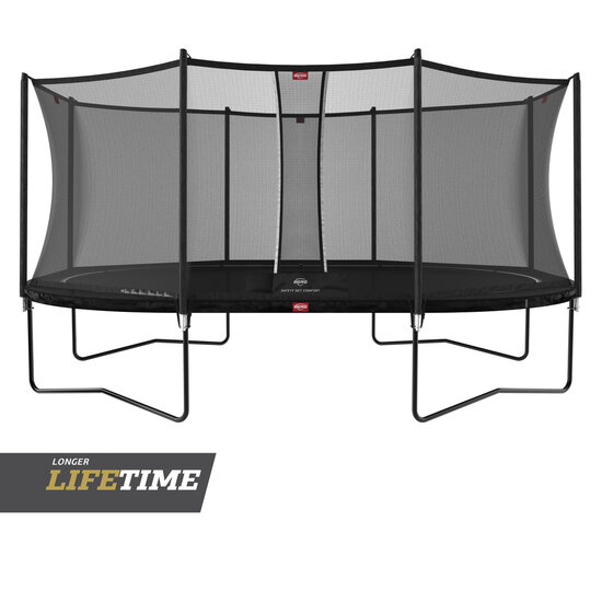 Berg Grand Favorit Trampoline 520 x 345 cm zwart met veiligheidsnet Comfort