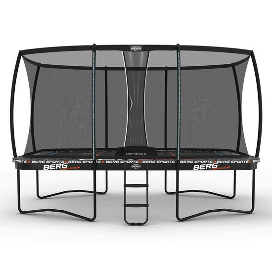 Berg Ultim Pro Bouncer Regular Trampoline 500 x 300 Grijs + Safety Net DLX XL