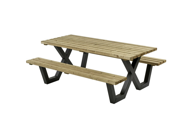 Picknicktafel Ge&iuml;mpregneerd Metalen Frame 200x160cm 