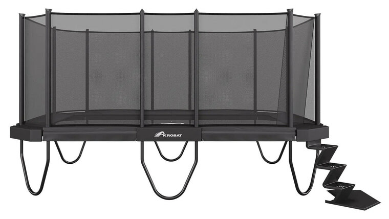 Akrobat Trampoline XCITYX Above  Antraciet  520 x 365 cm Inclusief Veiligheidsnet