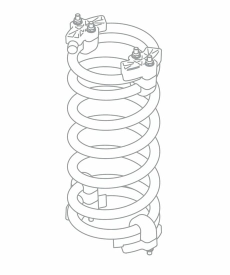 Veer onderstel voor veertoestel tekening