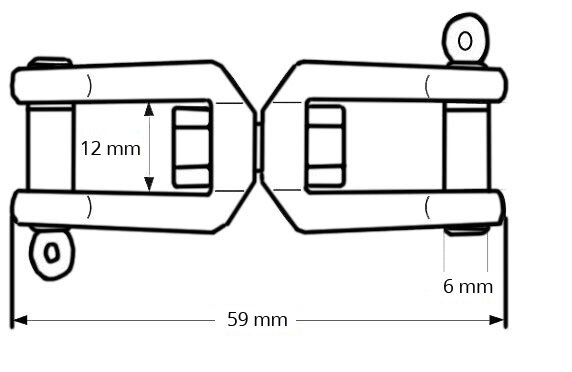 Wervel 59 x 6mm RVS 