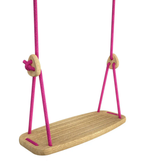 Lillagunga Schommelzitje hout Classic Eiken Fuchsia