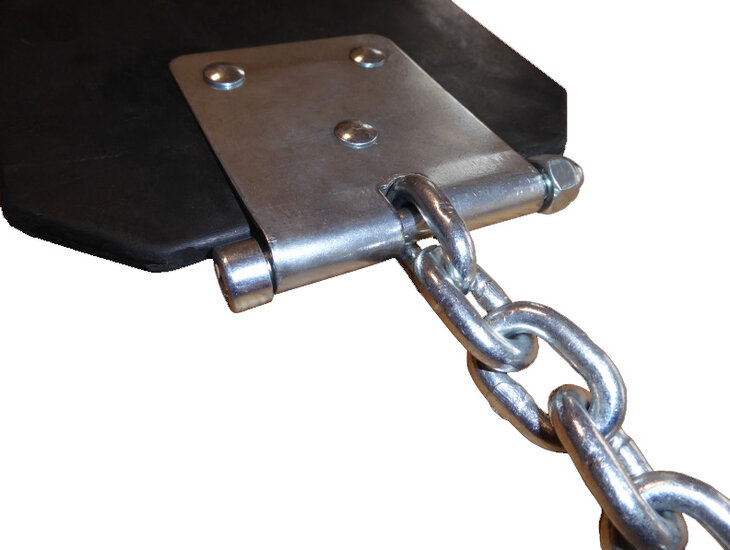 voorbeeld Rubberzitje Flexibel Subliem met kettinginleg &amp; RVS kettingen