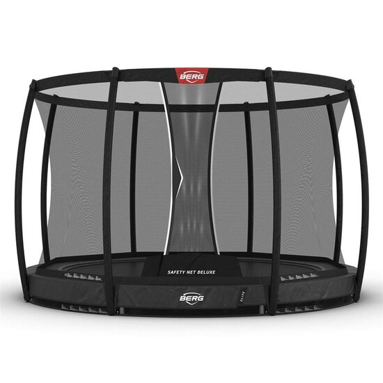 losse trampoline Berg Elite Inground Trampoline Ø430 cm Antraciet met veiligheidsnet Deluxe Professioneel