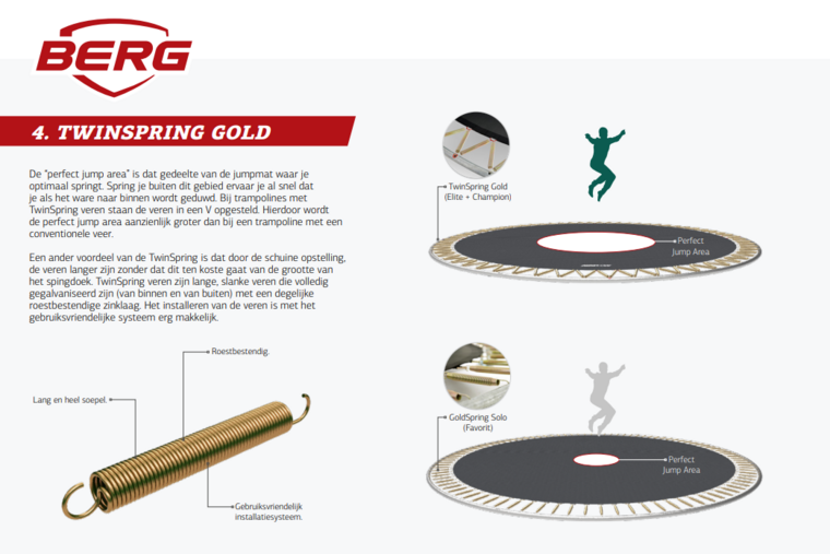 berg twinspring veren Berg *Elite Inground** Trampoline Ø330 cm Grijs met veiligheidsnet Deluxe