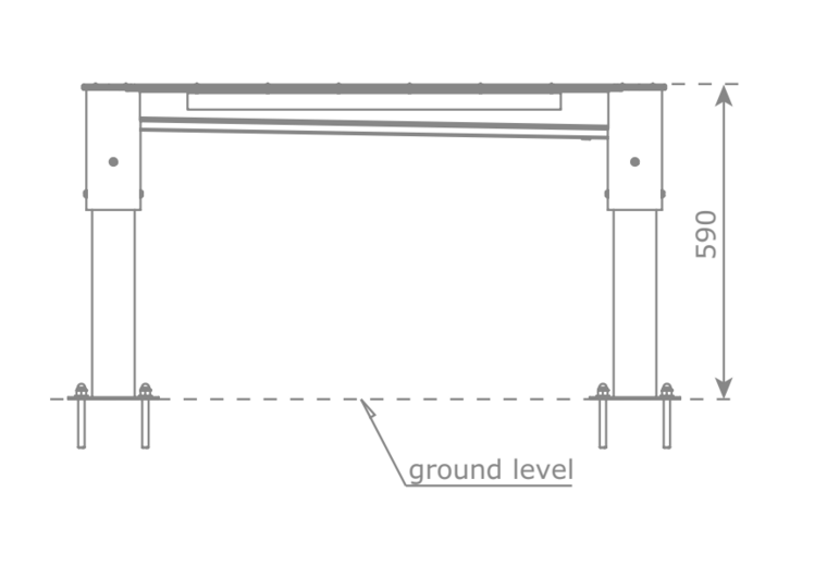 hoogte afmeting moddertafel aqua mud 59 cm