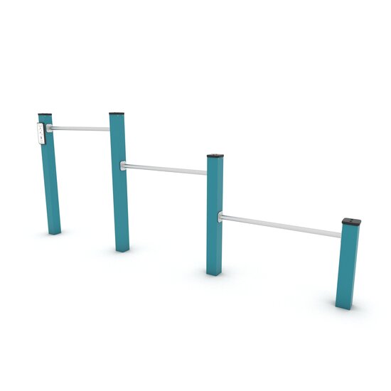 Outdoor Workout Tripe Push-up Bars Turquoise