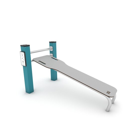 Outdoor Workout Sit-up Bench Schuin Turquoise