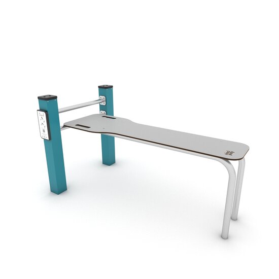 Outdoor Workout Sit-up Bench Turquoise