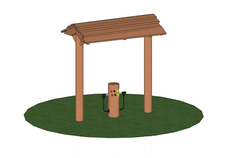 Robinia Tankstation met Overkapping