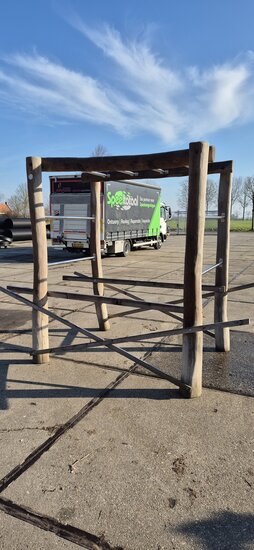 Apenbrug met rvs duikelstangen 