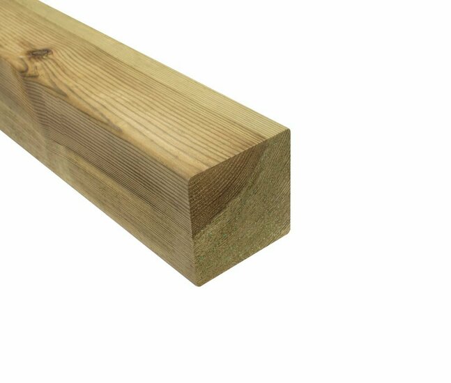 Detail van verduurzaamd houten paal