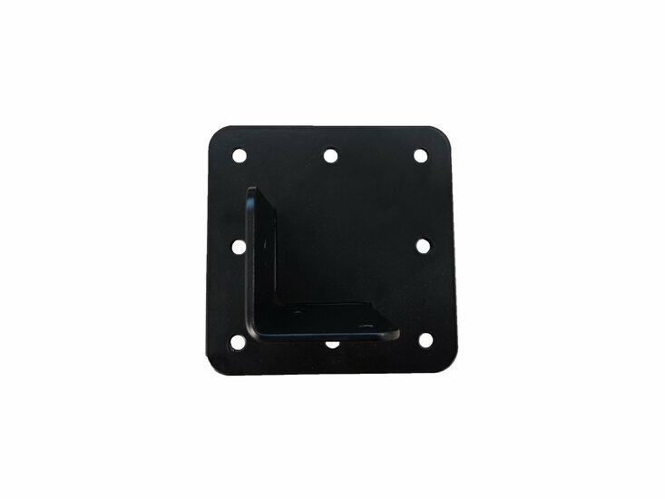 B-Play Muursteun RVS (M) Zwart gepoedercoat voor vierkante palen van 110 tot 140 mm
