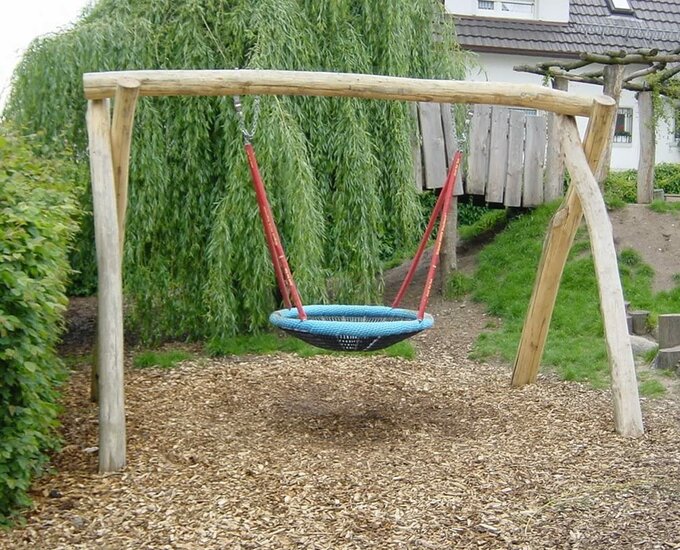 Huck Nestschommel Blauw/Zwart Openbaar *Ø120 cm - Limited Edition**