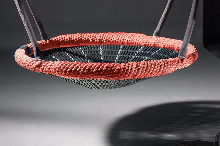 Huck Nestschommel rood/zwart Ø120cm