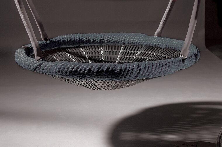 Huck Nestschommel zwart/zwart Ø120cm