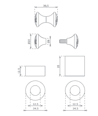 Technische tekening ketting plug