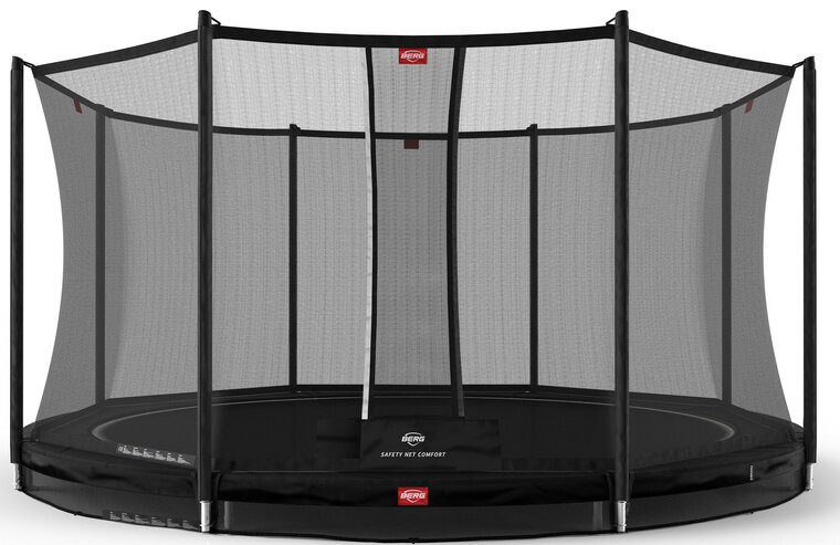 Berg Favorit Inground 380 Trampoline met Safetynet Comfort Zwart