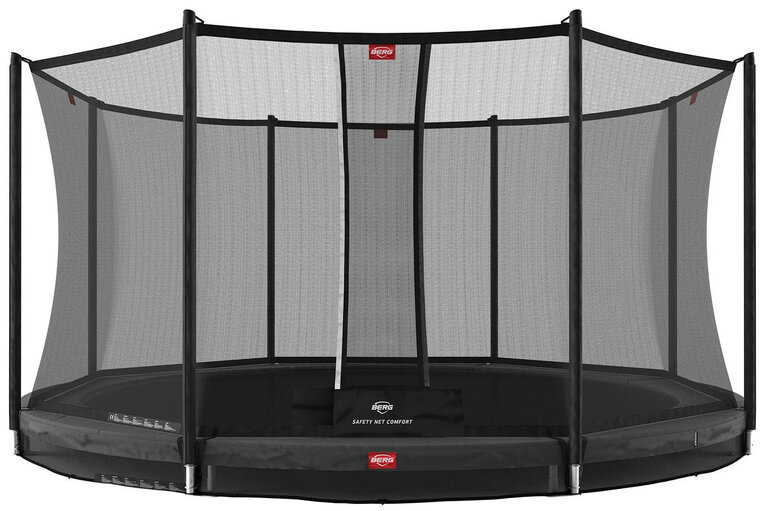 Berg Favorit Inground Ø430 Trampoline met Safetynet Comfort Antraciet Grijs
