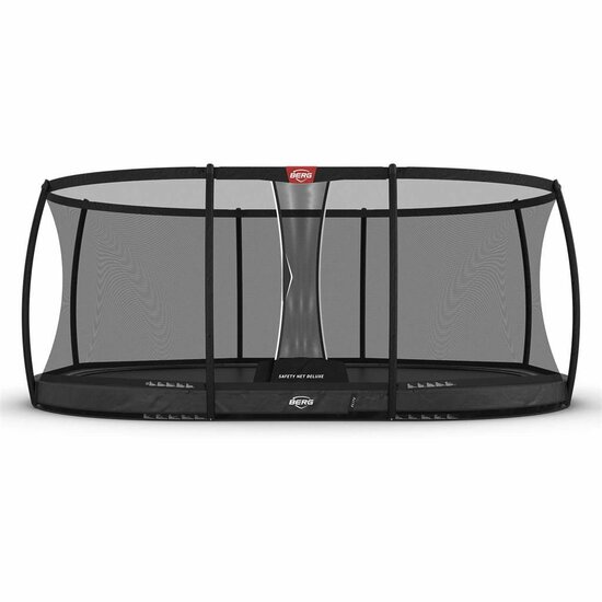 Berg Grand Elite Inground Trampoline 520 x 350 cm Antraciet Grijs met veiligheidsnet Deluxe Professioneel