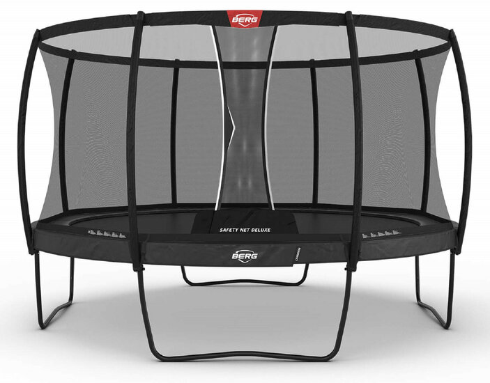 Berg Champion Regular Trampoline Ø430 cm Antraciet Grijs met veiligheidsnet Deluxe