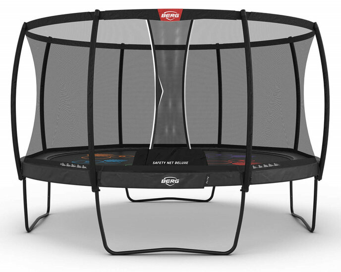 Berg Champion Regular Trampoline &Oslash;430 cm Antraciet Grijs Levels met veiligheidsnet Deluxe