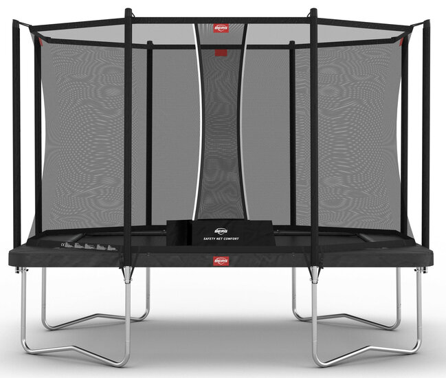 Berg Ultim Favorit Trampoline 330 x 220 cm incl. Safetynet Comfort Antraciet Grijs