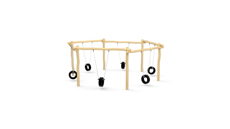 Eco-Play Zeshoekschommel met bandenzitting Openbaar
