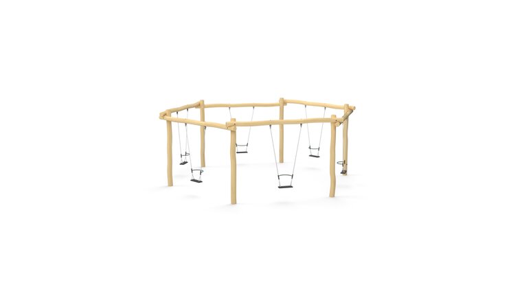 Eco-Play Zeshoekschommel met beugelzitting Openbaar