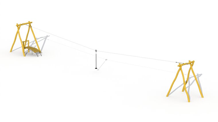 Eco-Play Kabelbaan met 1 Platform Openbaar