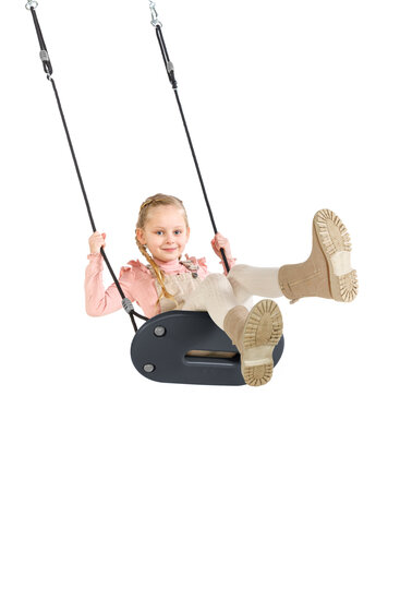 kind schommelt op Ergonomisch Schommelzitje XXL Antraciet