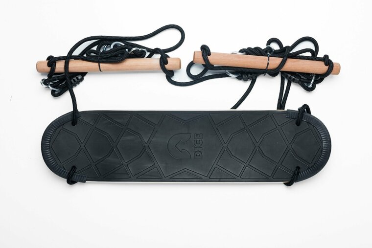 Skateboard Staschommel Zwart met BR-touw Zwartligt