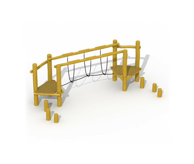 Eco-Play Behendigheidsparcours Touwbrug Openbaar Robinia