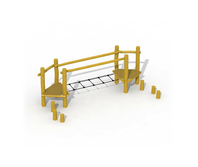 Eco-Play Behendigheidsparcours Touwladder Openbaar Robinia