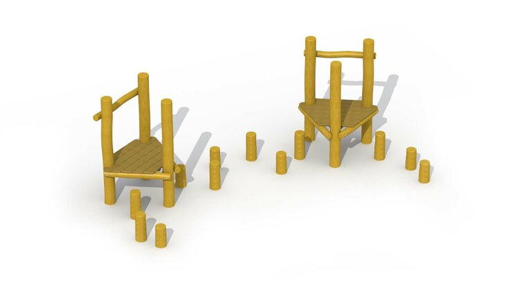 Eco-Play Behendigheidsparcours Stappaaltjes Openbaar Robinia