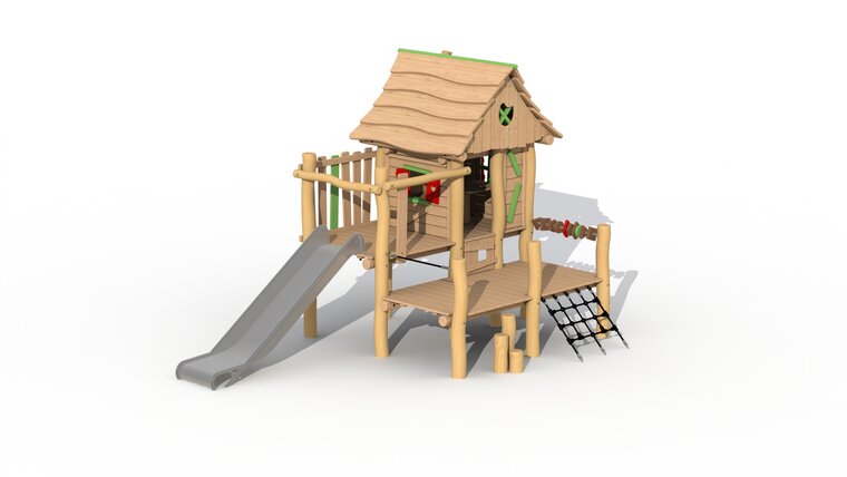 Eco-Play Minidorp Boswachtershuisje Robinia Openbaar