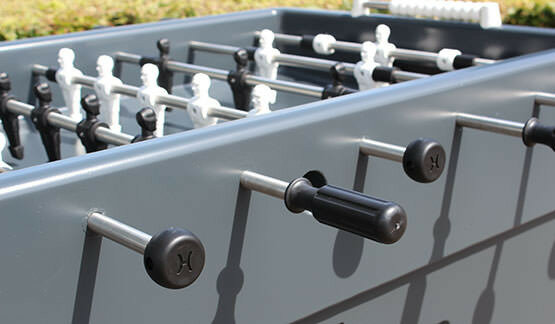 close up Betonnen Tafelvoetbaltafel Antraciet Gelakt