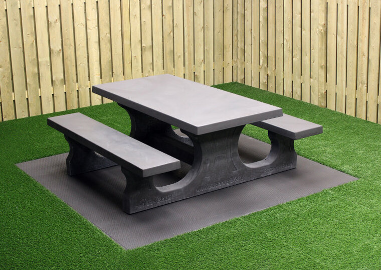 Antraciet Betonnen Picknickset Standaard op onderplaat