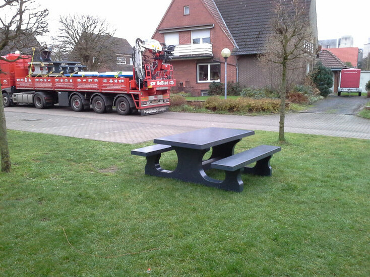 Standaard Picknickset Antraciet Gelakt op gras