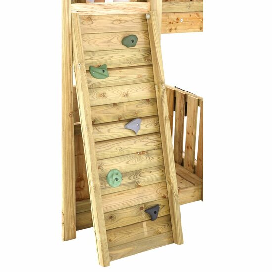 Klimstenen Groot set van 5 stuks Groen/Grijs incl. bevestegingsmateriaal gemonteerd op hout