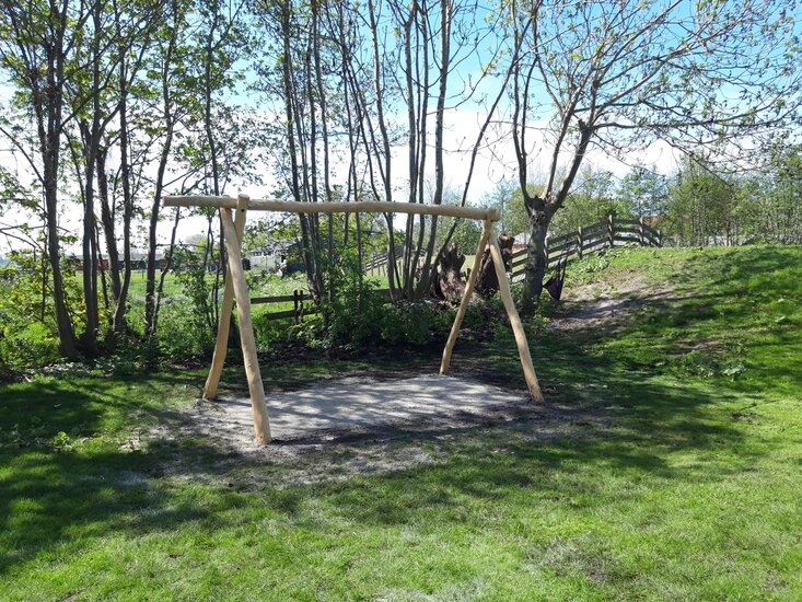 Robinia Houten Schommel op maat inground