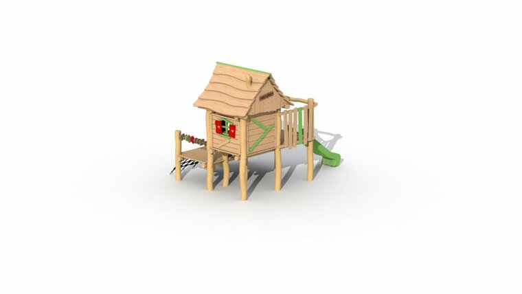 Andere zijde met groene glijbaan