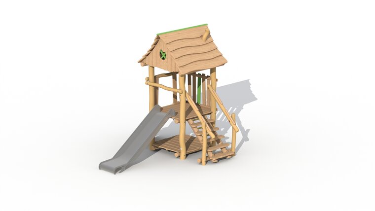 Eco-Play Minidorp Jagerstoren met dak Robinia Openbaar