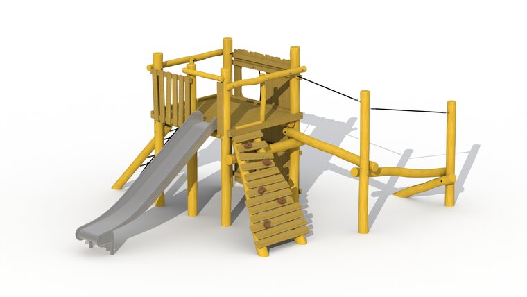 Eco-Play Tovertoren met Evenwichtsparcours Robinia Openbaar