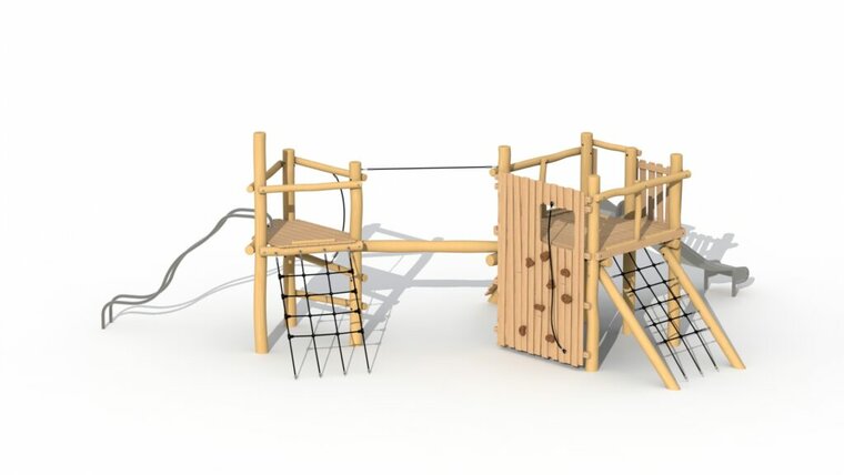Van andere zijde gezien: Eco-Play ToverSpeeltoren met Loopbalk Robinia Openbaar