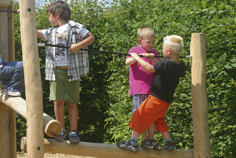 Speelplezier op de loopbalk
