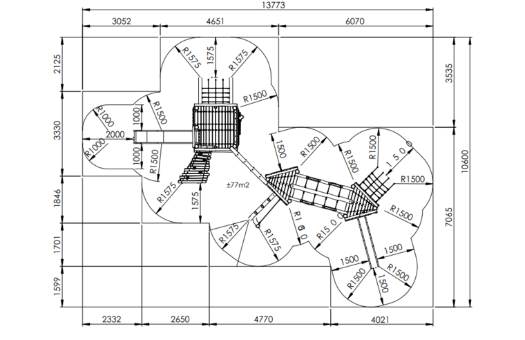 Afmetingen maxi tovertoren